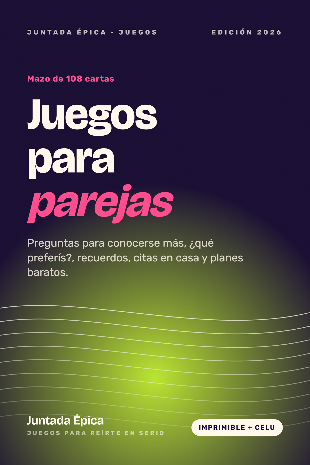 Juegos para parejas (108 cartas)